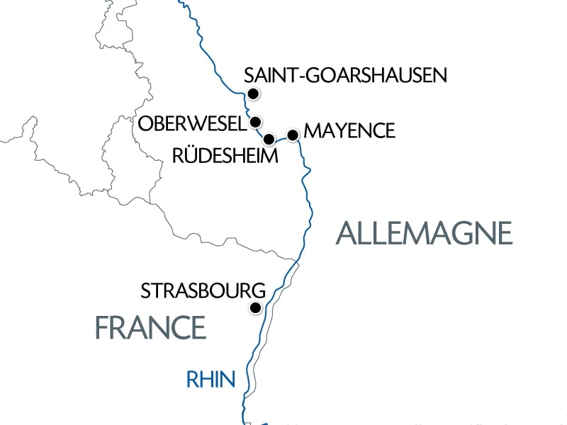 Localisation séjour organisé Croisière sur le Rhin en fête