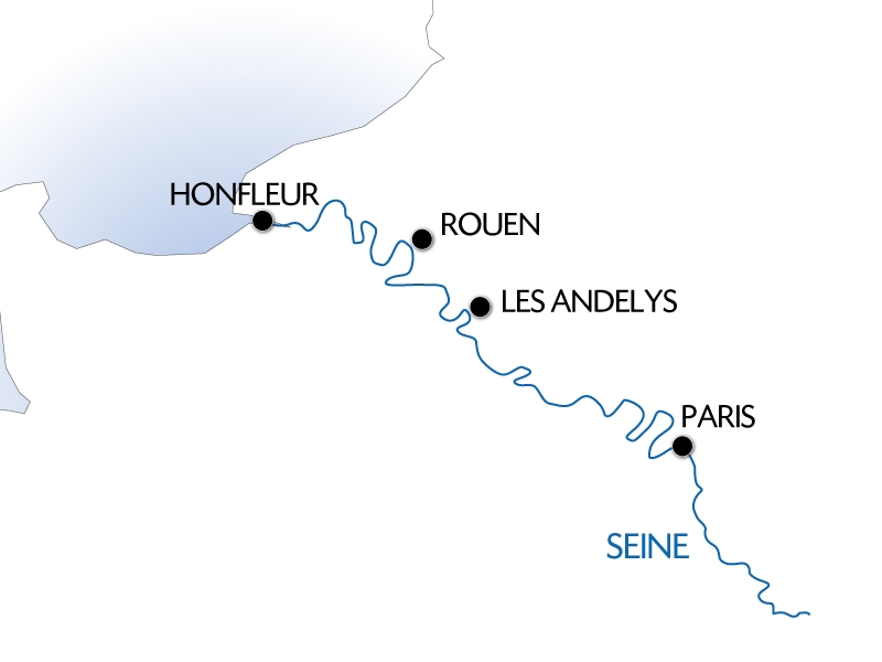 Localisation séjour organisé Croisière sur la Seine