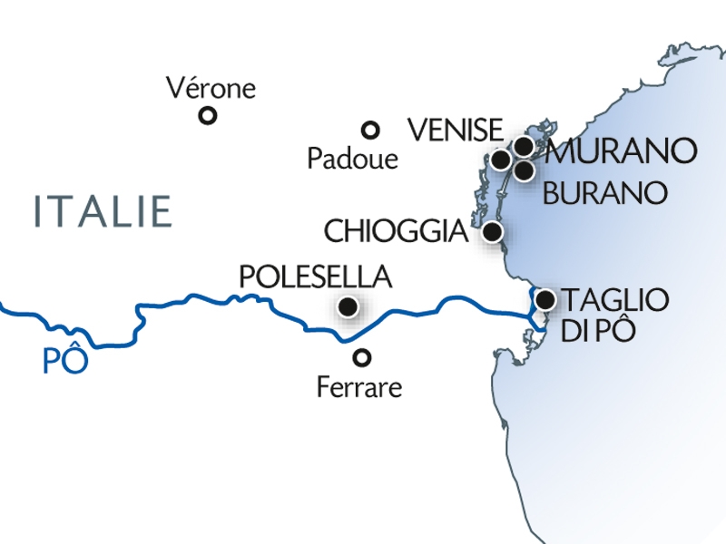 Localisation séjour organisé Croisière dans la Lagune de Venise