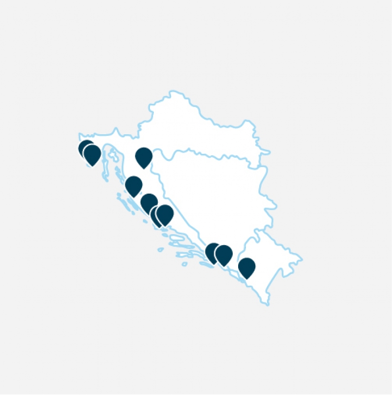 Localisation séjour organisé Grand Tour de Croatie - LES SENIORS MESLINOIS