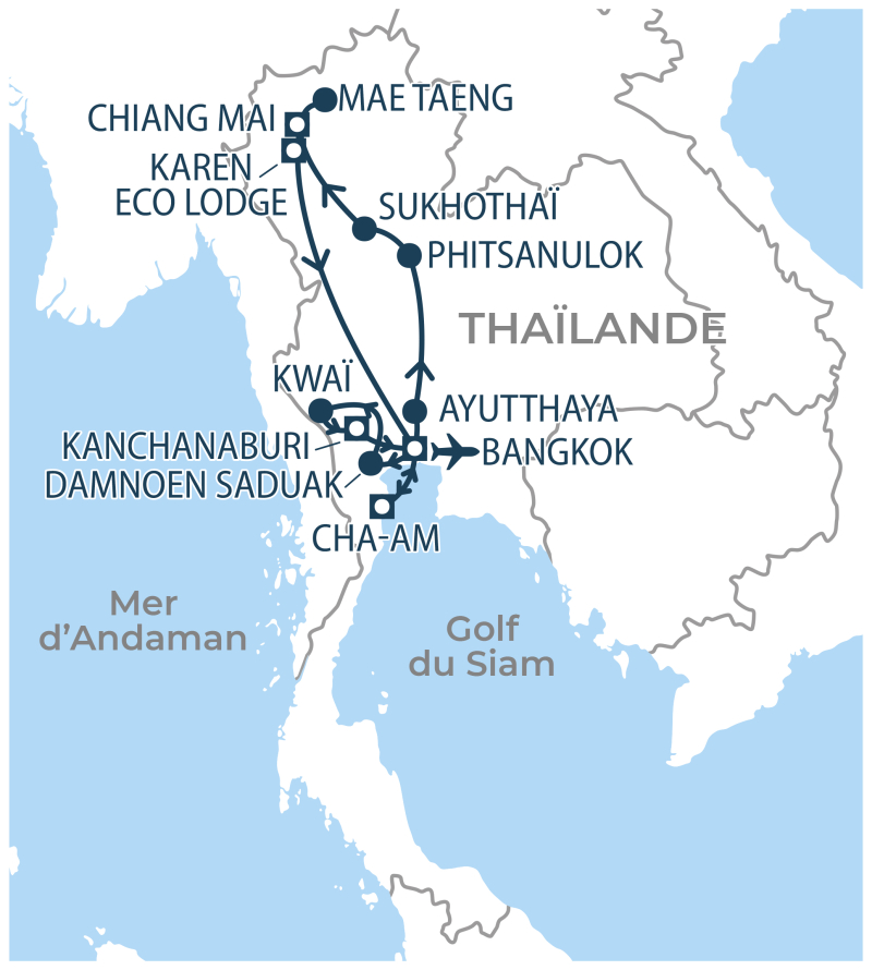 Localisation séjour organisé Thaïlande