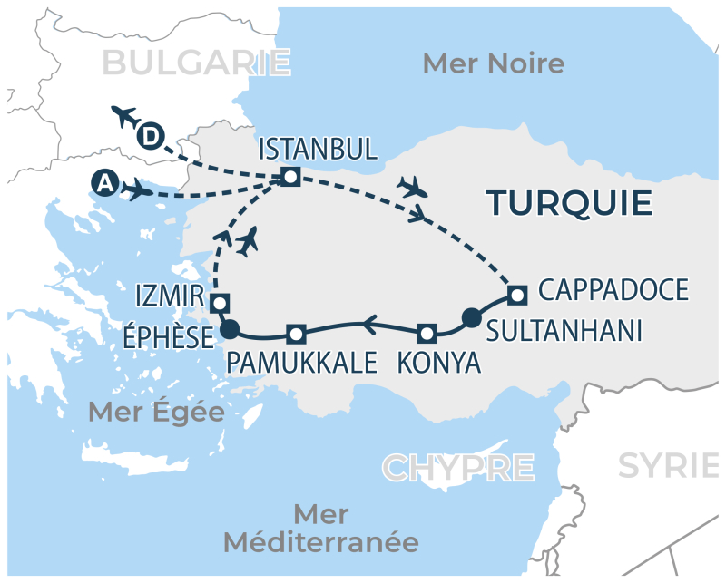 Localisation séjour organisé Turquie