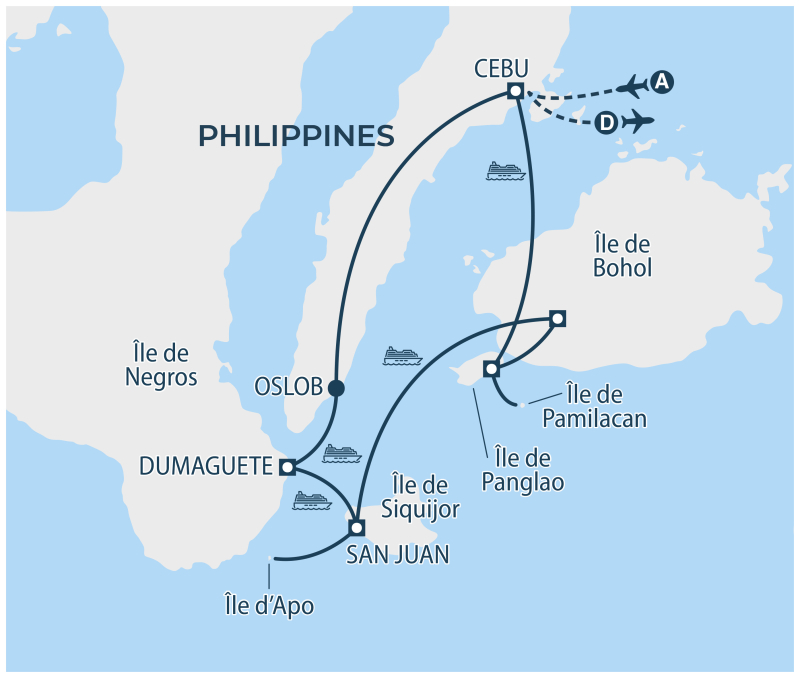 Localisation séjour organisé Les Philippines