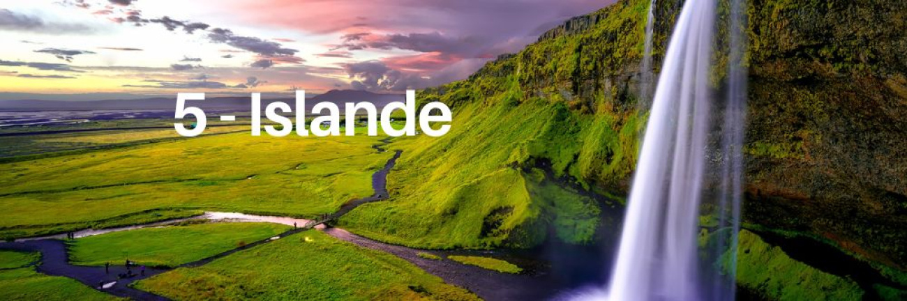 L'Islande arrive en cinquième position des pays que les français souhaitent visiter dans le cadre d'un voyage organisé